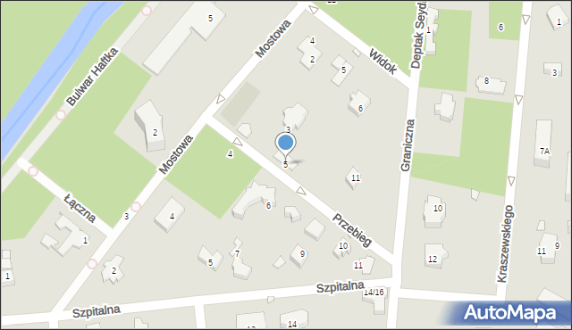 Konstancin-Jeziorna, Przebieg, 5, mapa Konstancin-Jeziorna