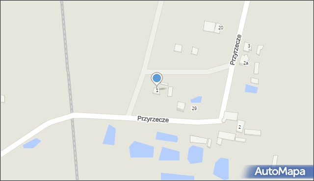 Koronowo, Przyrzecze, 1, mapa Koronowo