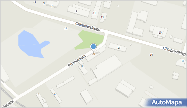 Kościan, Promienista, 10, mapa Kościan