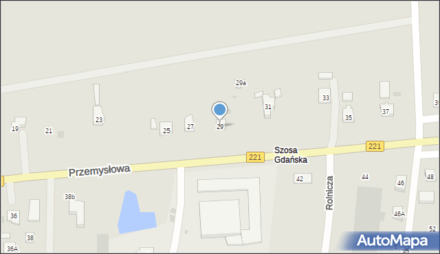 Kościerzyna, Przemysłowa, 29, mapa Kościerzyna