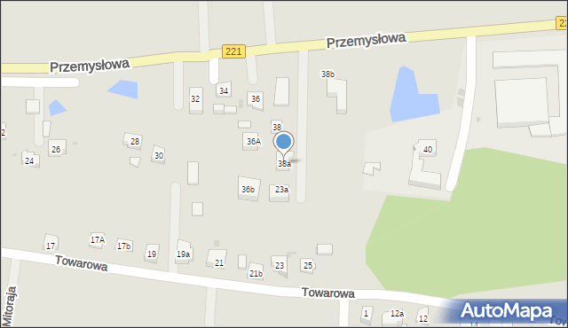 Kościerzyna, Przemysłowa, 38a, mapa Kościerzyna