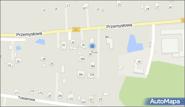 Kościerzyna, Przemysłowa, 38c, mapa Kościerzyna