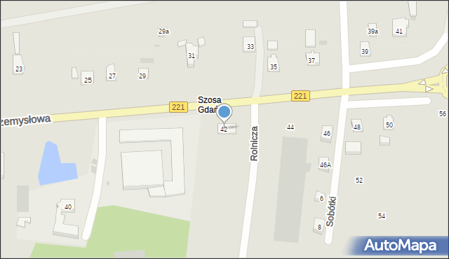 Kościerzyna, Przemysłowa, 42, mapa Kościerzyna