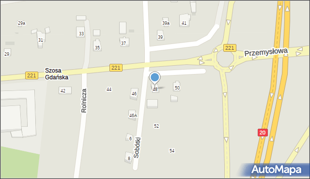 Kościerzyna, Przemysłowa, 48, mapa Kościerzyna