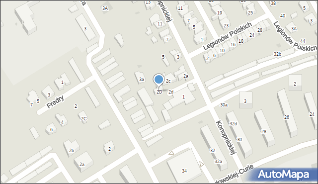 Kościerzyna, Przerwy-Tetmajera Kazimierza, 2D, mapa Kościerzyna