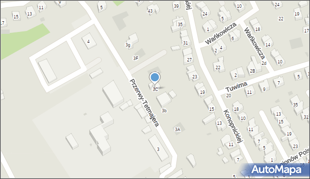 Kościerzyna, Przerwy-Tetmajera Kazimierza, 3C, mapa Kościerzyna