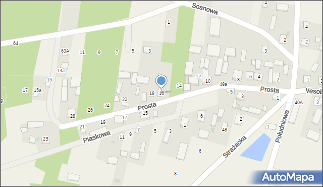 Kostrzyn, Prosta, 16, mapa Kostrzyn