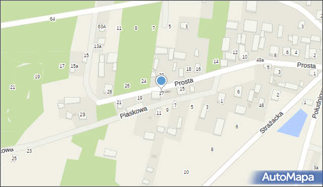 Kostrzyn, Prosta, 17, mapa Kostrzyn