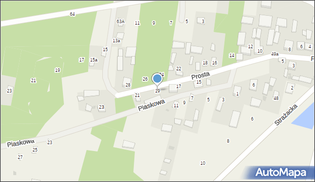 Kostrzyn, Prosta, 19, mapa Kostrzyn