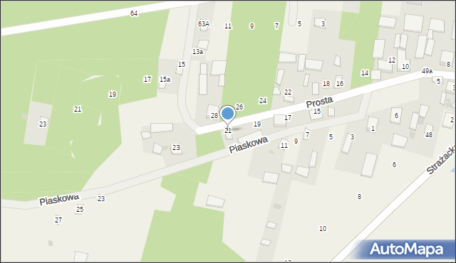 Kostrzyn, Prosta, 21, mapa Kostrzyn