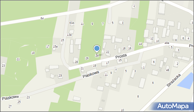 Kostrzyn, Prosta, 24, mapa Kostrzyn