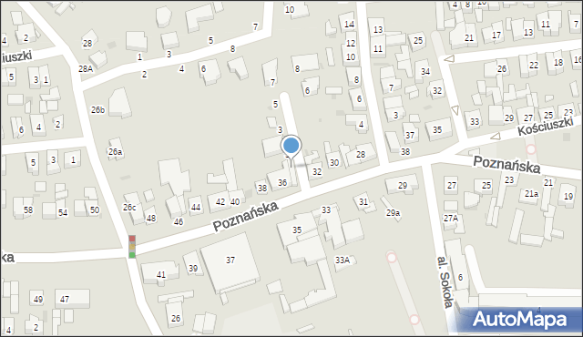 Kostrzyn, Prętkowskiego Józefa, 1b, mapa Kostrzyn