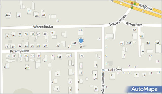 Kostrzyn, Przemysława, 26, mapa Kostrzyn