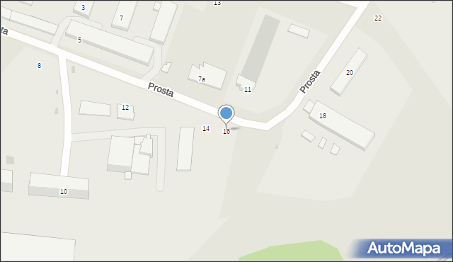 Kostrzyn nad Odrą, Prosta, 16, mapa Kostrzyn nad Odrą