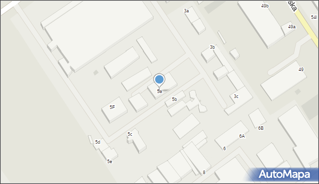 Koszalin, Przemysłowa, 5a, mapa Koszalina