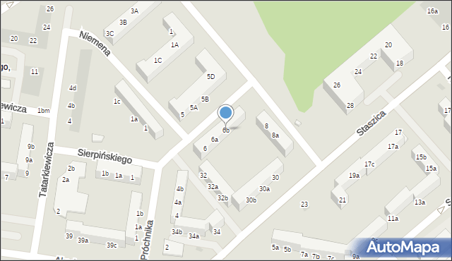 Koszalin, Próchnika Adama, 6b, mapa Koszalina