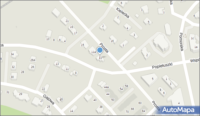 Koszalin, Prosta, 11, mapa Koszalina