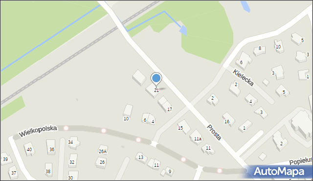 Koszalin, Prosta, 21, mapa Koszalina