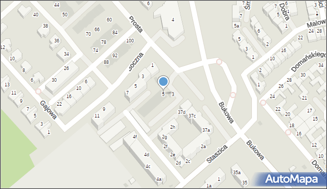 Koszalin, Prosta, 5, mapa Koszalina