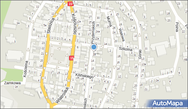 Koźmin Wielkopolski, Przyjemskich, 18, mapa Koźmin Wielkopolski