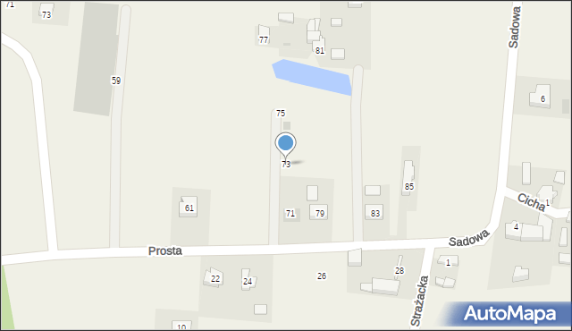 Krągola, Prosta, 73, mapa Krągola