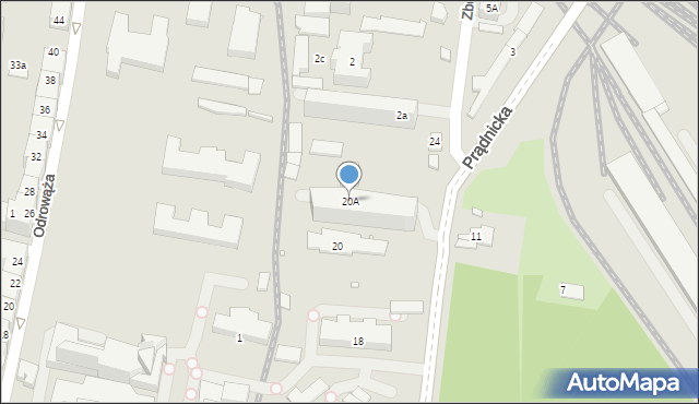 Kraków, Prądnicka, 20A, mapa Krakowa