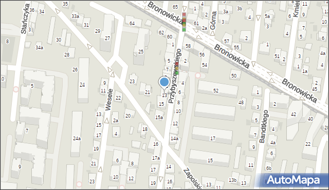 Kraków, Przybyszewskiego Stanisława, 13, mapa Krakowa