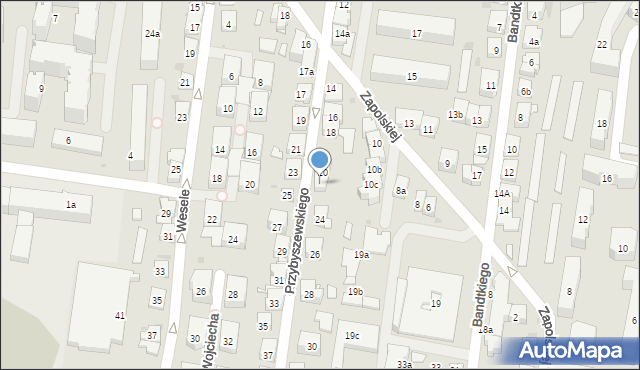 Kraków, Przybyszewskiego Stanisława, 22, mapa Krakowa