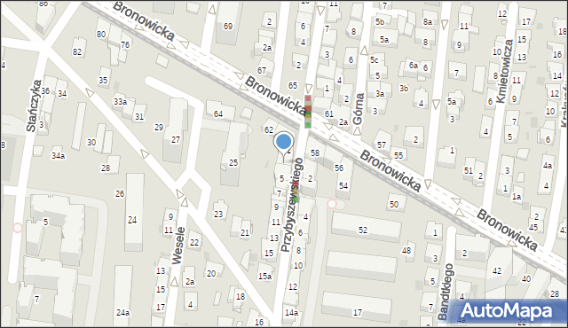 Kraków, Przybyszewskiego Stanisława, 3, mapa Krakowa