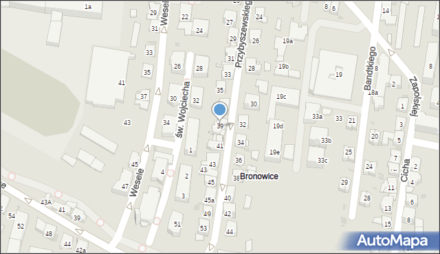 Kraków, Przybyszewskiego Stanisława, 39, mapa Krakowa