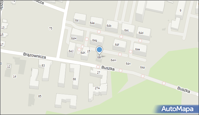 Kraków, Przybyszewskiego Stanisława, 64l, mapa Krakowa