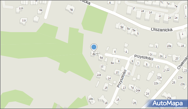 Kraków, Przyszłości, 6b, mapa Krakowa