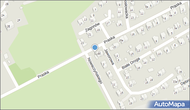 Kraków, Praska, 24, mapa Krakowa