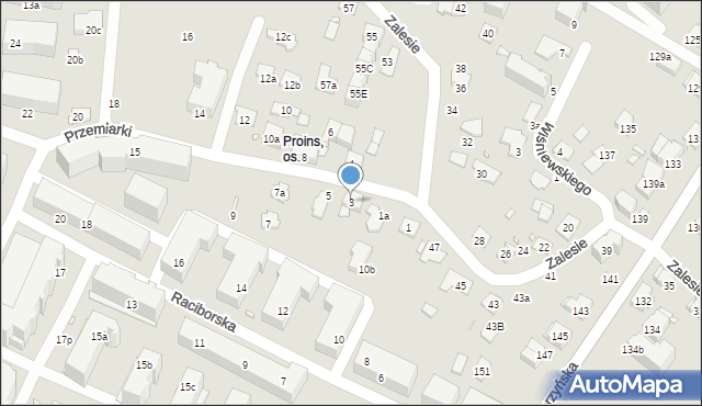 Kraków, Przemiarki, 3, mapa Krakowa