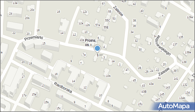 Kraków, Przemiarki, 5, mapa Krakowa