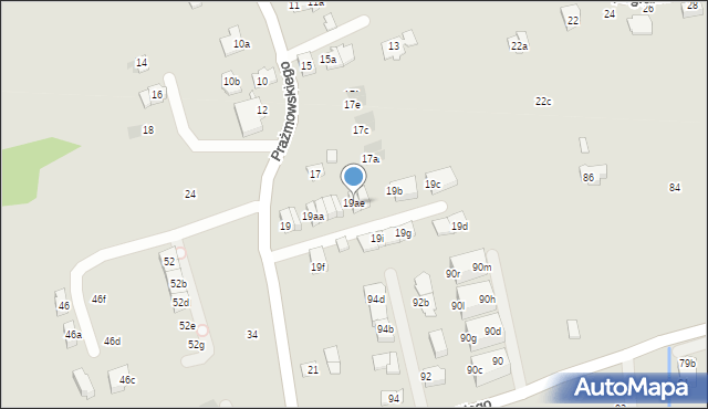 Kraków, Prażmowskiego Adama, 19ae, mapa Krakowa