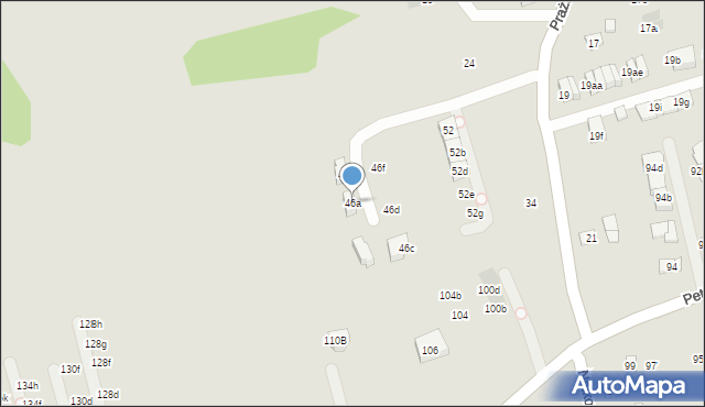 Kraków, Prażmowskiego Adama, 46a, mapa Krakowa