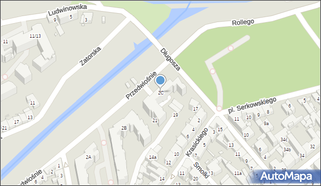 Kraków, Przedwiośnie, 2C, mapa Krakowa