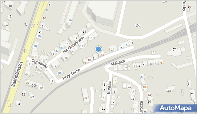 Kraków, Przy Torze, 12, mapa Krakowa