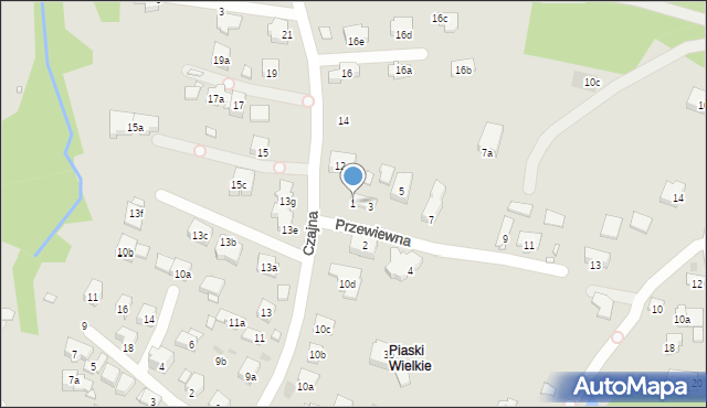 Kraków, Przewiewna, 1, mapa Krakowa