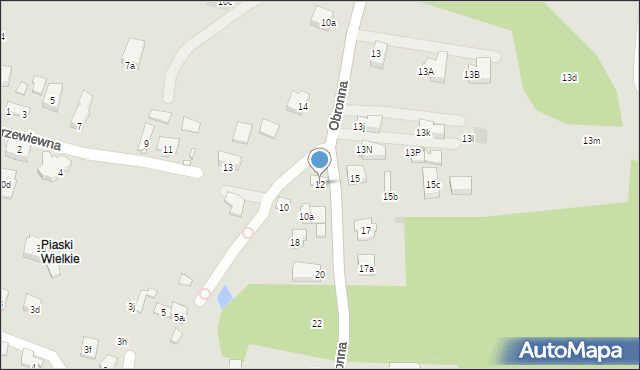 Kraków, Przewiewna, 12, mapa Krakowa