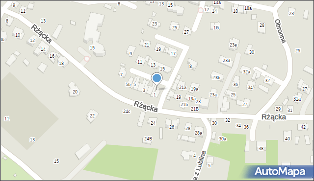 Kraków, Przy Kuźni, 1a, mapa Krakowa