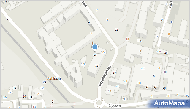 Kraków, Przemysłowa, 10, mapa Krakowa