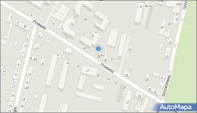 Kraków, Przewóz, 16, mapa Krakowa