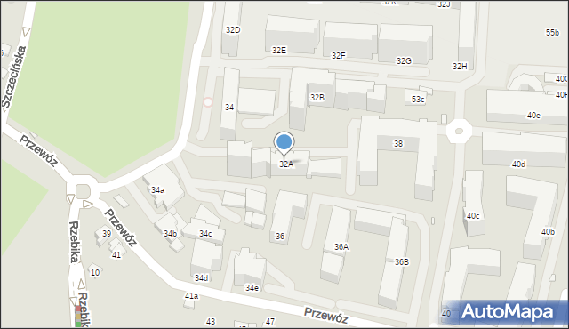 Kraków, Przewóz, 32A, mapa Krakowa