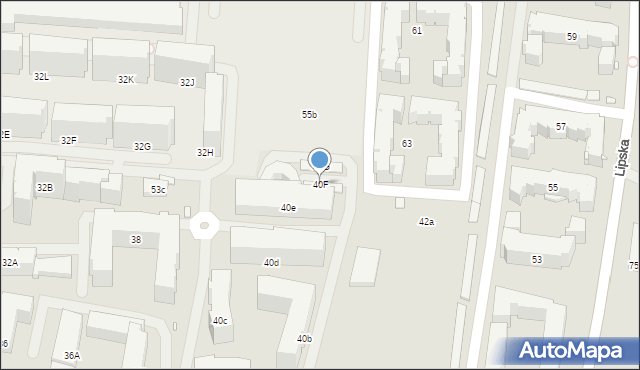 Kraków, Przewóz, 40F, mapa Krakowa