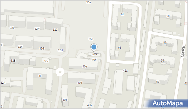 Kraków, Przewóz, 40G, mapa Krakowa