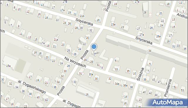 Kraków, Prosta, 27, mapa Krakowa