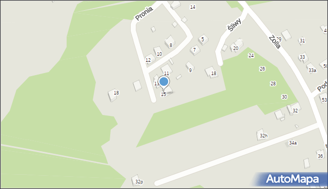 Kraków, Pronia Stanisława, 15, mapa Krakowa