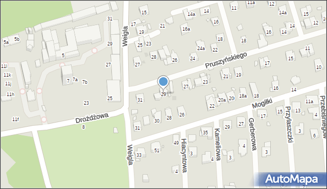Kraków, Pruszyńskiego Ksawerego, 29, mapa Krakowa